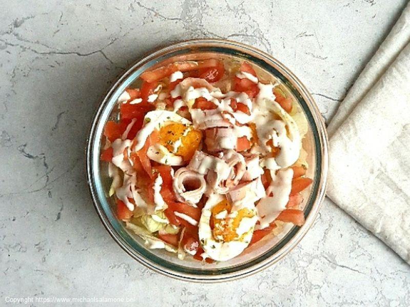 Salade de poulet sauce chèvre (1)